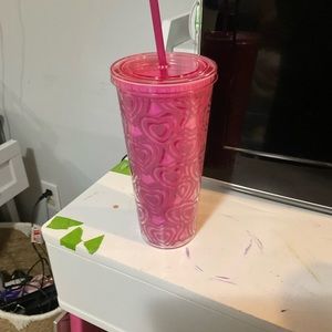pink heart cup